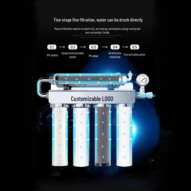 Stainless Steel Five-Stage Ultrafiltration Tap Water Purifier for Home & Commercial Kitchen