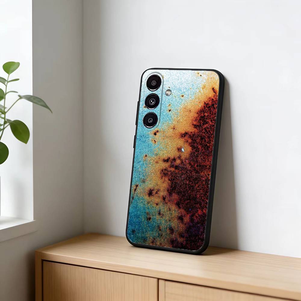 Retro Rust D-Design Phone Case For Samsung Galaxy A13,21s,22,31,32,52,53,71,72,73,Soft Black Cover