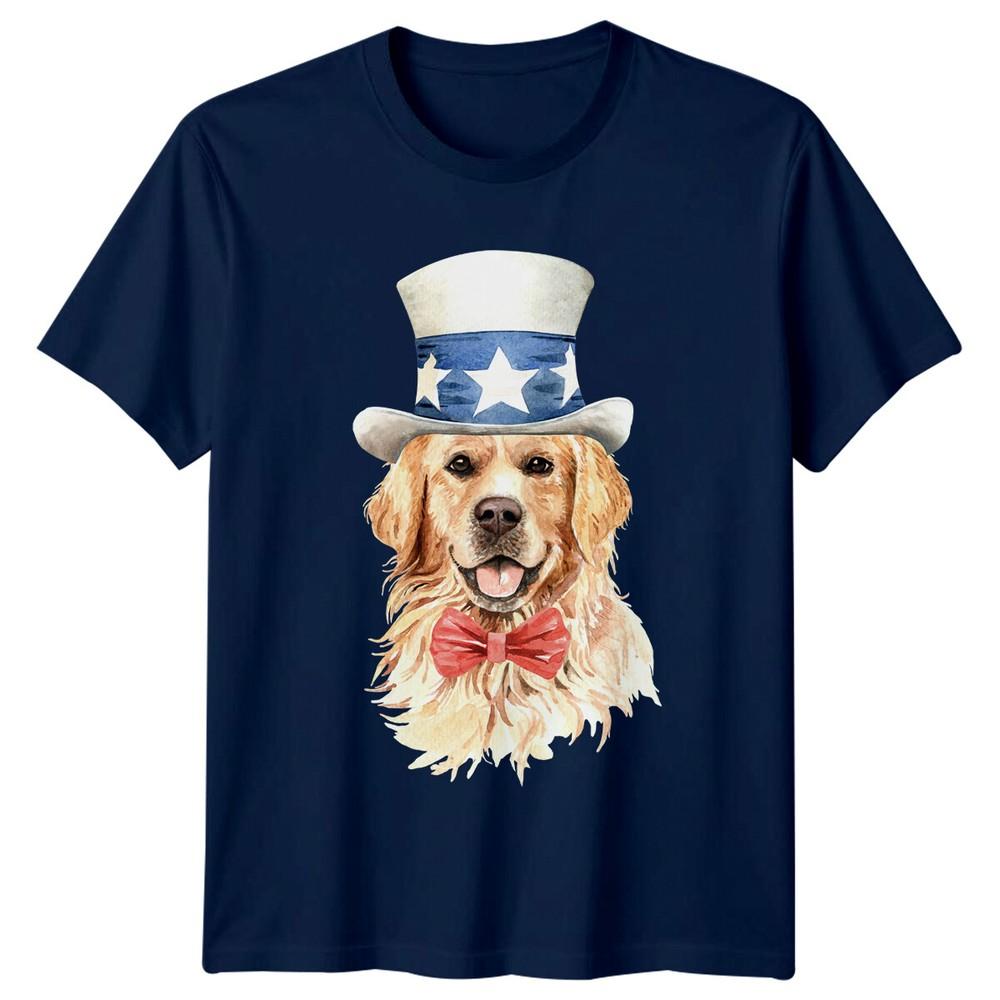 Patriotic Golden Retriever Dog Unisexs TShirt