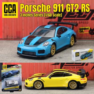 1/60 Porsche 911 GT2 RS Toy Car Model CCA MSZ 1:64 Diecast Miniature Free Wheels Collection Suitable for Hot Wheels Gift Kid