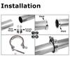 2" 2.5" 3" 3.5" 4" V-Band Clamp With Flange Male Female Stainless Steel Fit for Exhaust System, Turbocharger, Downpipe, Muffler
