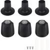 3pcs Shower Knobs Replacement Kit, Matte Black Shower Knobs Include Base Connectors Screws Compatible with pfister Verve Bathtub Faucet Handle