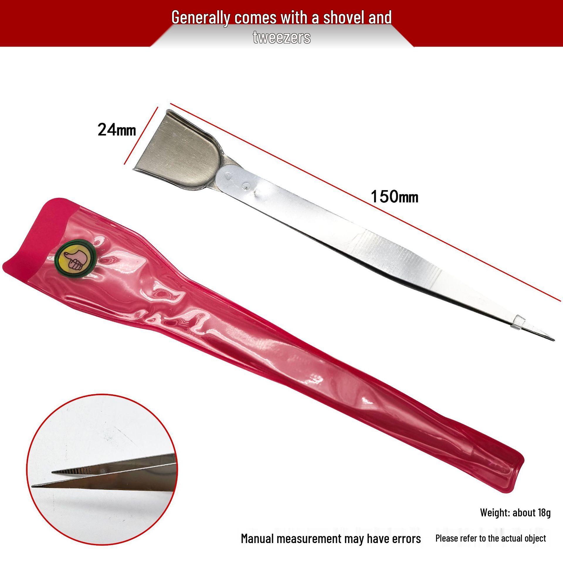 

Stainless Steel Diamond Tweezers with Multi-functional Grooved Anti-slip Holder for Jewelry Making and Gold Smelting