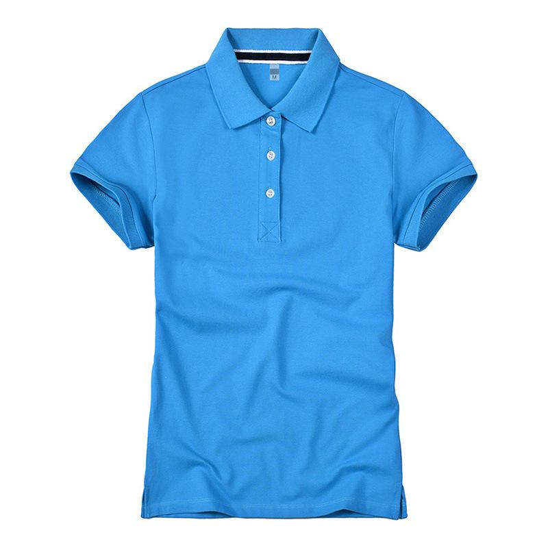 Korean Style Women's Slim Fit Short Sleeve Polo Shirt