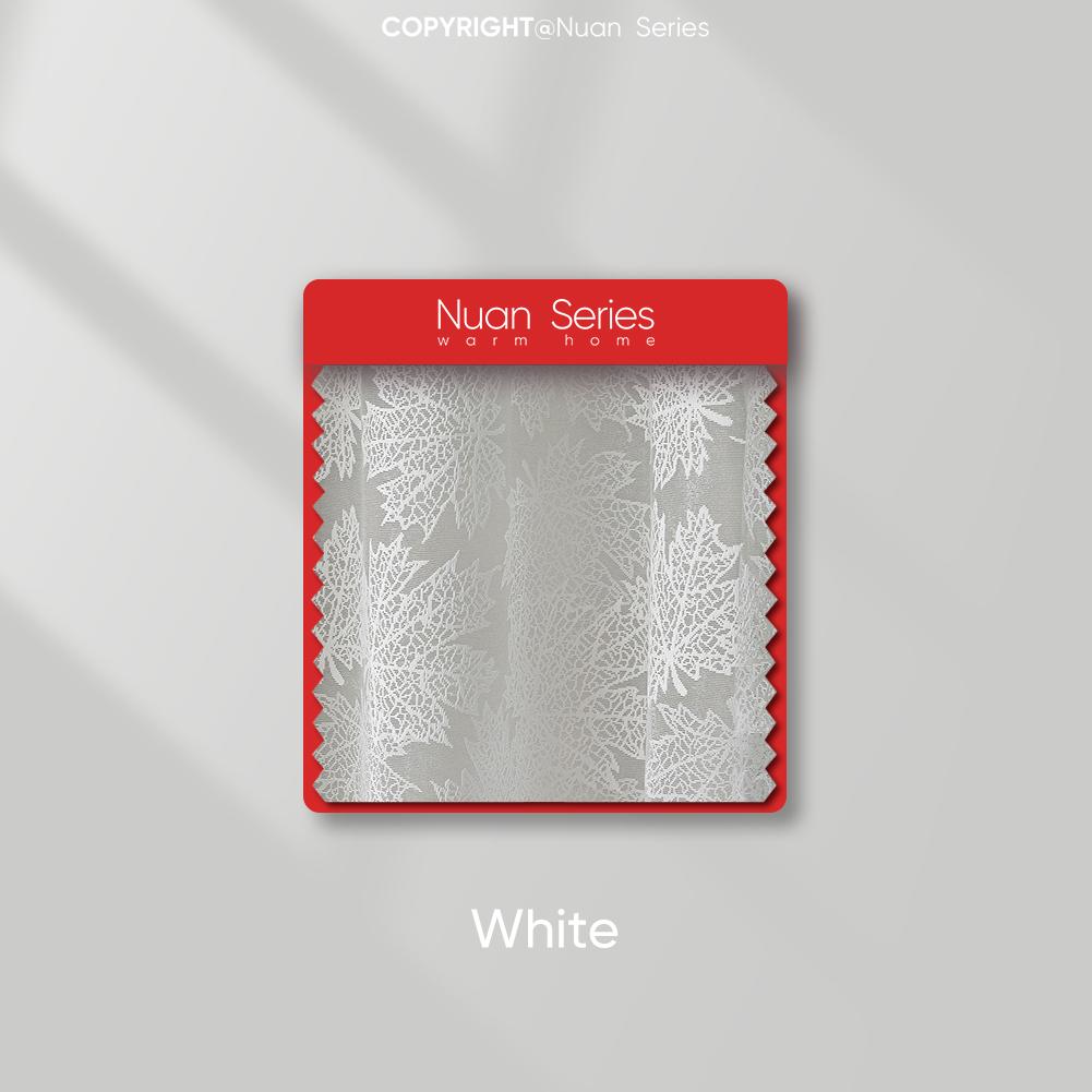 1PC Nuan Series Simple and Versatile Solid Color Sheer Curtain Jacquard Ring Type Tulle for Living Room Bedroom Balcony Window Home Decor