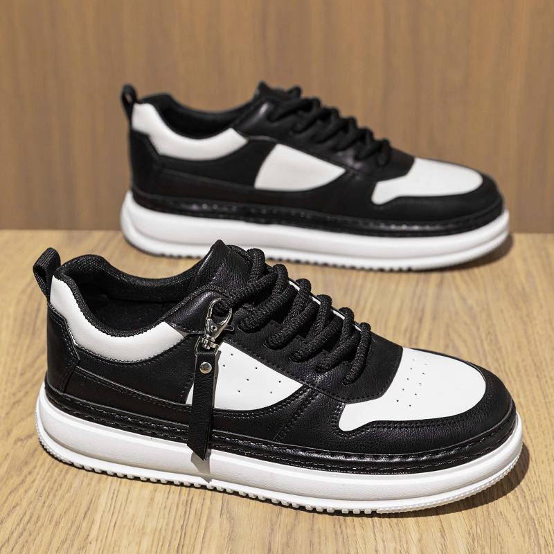 Men's shoes spring summer 2025 new trend round head versatile breathable platform sports leisure color matching comfortable men's shoes