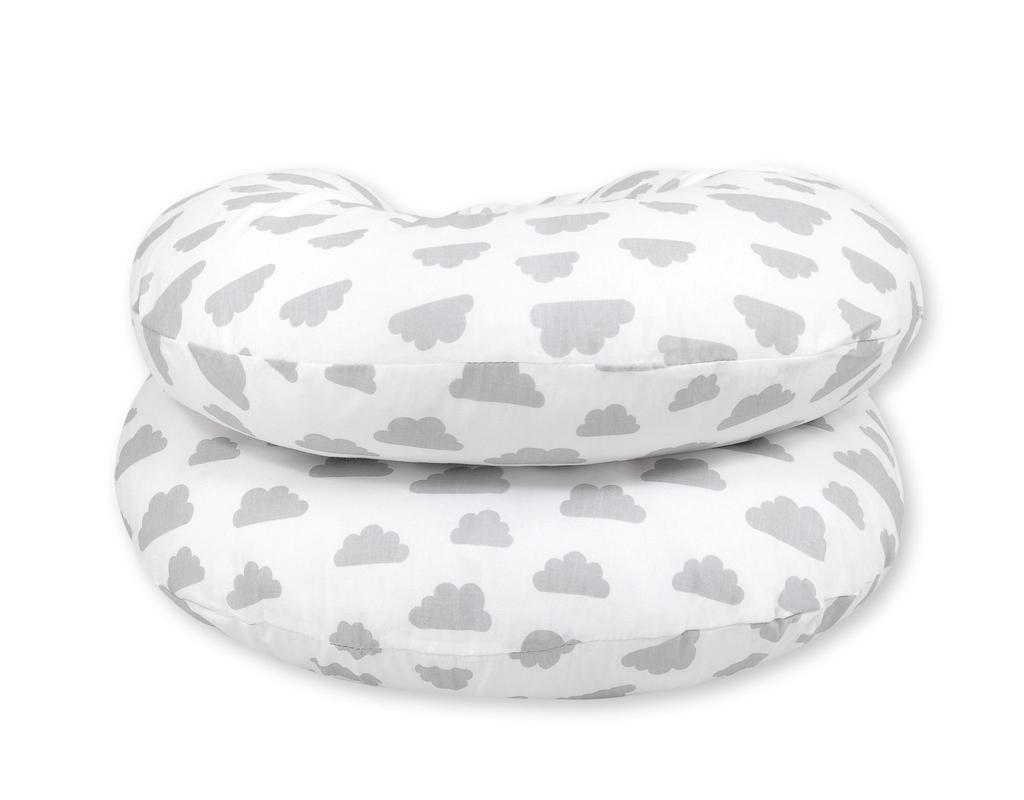 Pregnancy pillow type C removable cover pillow for pregnant women, for breastfeeding - gray clouds