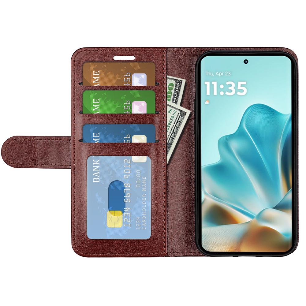 For Motorola Edge 60 5G/60 Fusion 5G Case Crazy Horse Texture Stand Leather Phone Cover