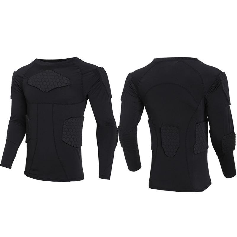 Professional Basketball Honeycomb Anti-Collision Long Sleeve Compression Set with Elbow Pads
