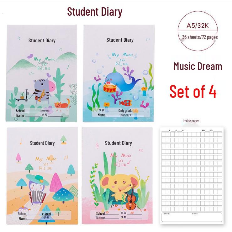 Elementary School Student Diary & Homework Record Book