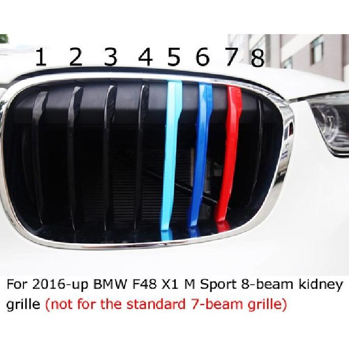 ///MSport 3-Color Grille ert Trims For 16-19 BMW X1 Sport Center Kidney Grill