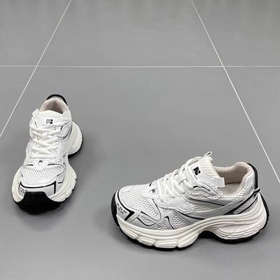 Mesh Dad Shoes Women 2025 Summer New Thin Muffin Thick-soled Breathable Casual Sports Shoes Tide