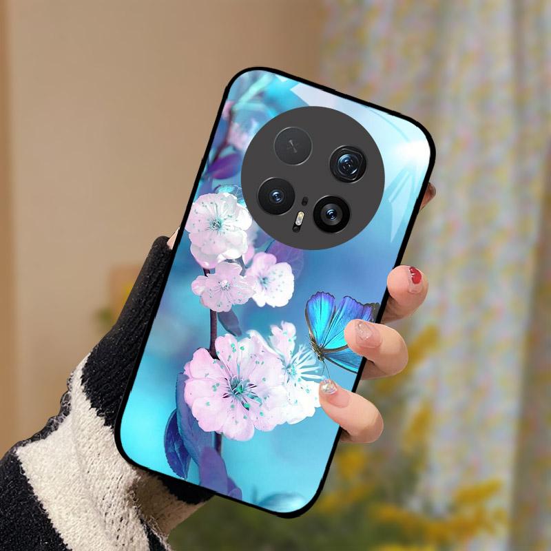 For Honor Magic8 8Pro Kılıf Temperli Cam Telefon Kapağı Lens Kamera Koruma Funda For Honor Magic 8 Pro Darbeye Dayanıklı Sert PC Capa