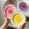 Gradual Change Pink Plate Dessert Plate Salad Plate Fruit Plate Vegetable Plate Pasta Plate Household Rice Bowl Cream