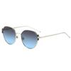 Metal Blacks Sun Glasses Trendy Fashion Uv400 protection Geometric Women Sunglasses