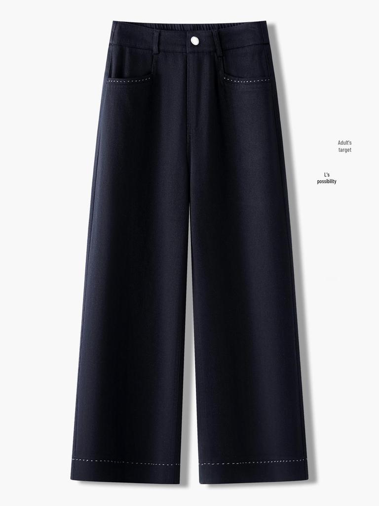 Women's Summer High-Waisted Loose Straight-Leg Wide-Leg Jeans