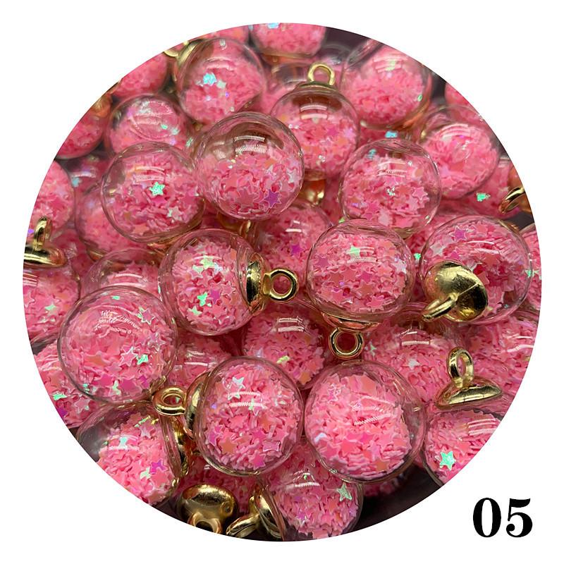 Star Sequin Glass Ball Pendant for Nail Art, Necklaces, Hair Accessories & Keychains