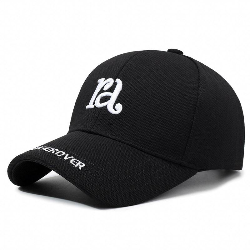 New embroidered hard top hat men's and women's autumn fashion versatile baseball cap trendy letter cap
