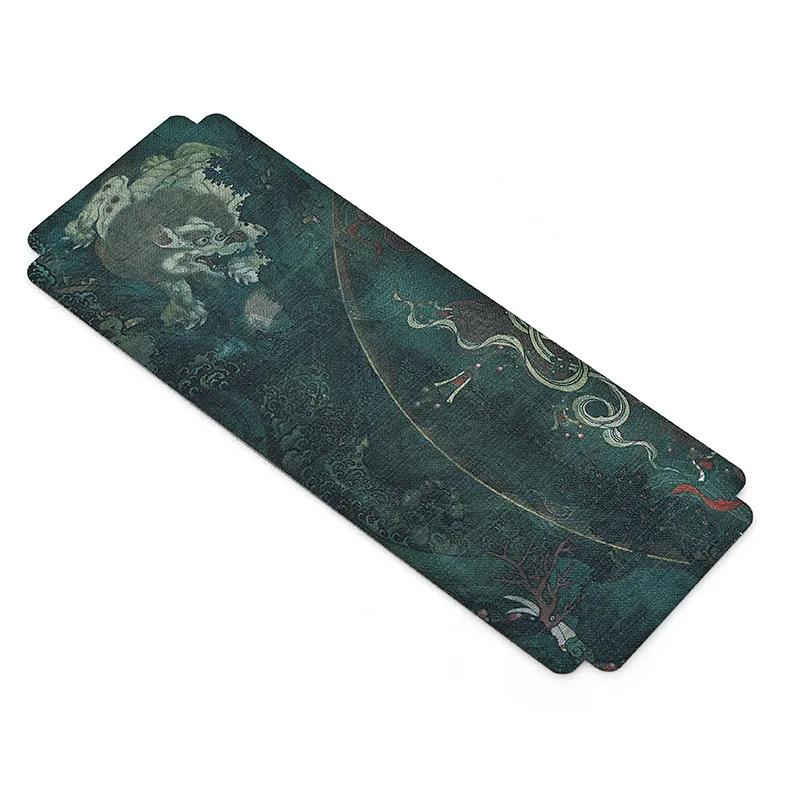 Double Sided Retro Tea Mat Waterproof Zen Dry Brewing Single Person Tea Towel Cloth Mat Table Flag Tea Ceremony Accessories