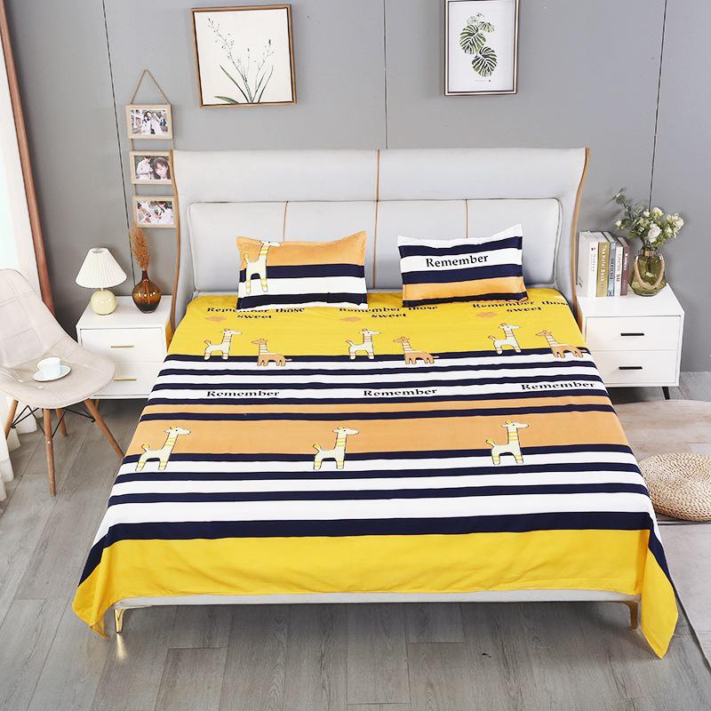 All-Season Cotton Bed Sheets & Quilt Cover Set for Dorms and Home