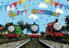 Cute Thomas Train Friends Backdrop Toy Locomotive Boys Indoor Birthday Baby Shower Banner Vinyl Kids Photo Booth Wall Supplies