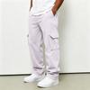 Men's Casual Jogger Pants 4 Pocket Cargo Sweatpants with Drawstring Elastic Waist Straight Leg