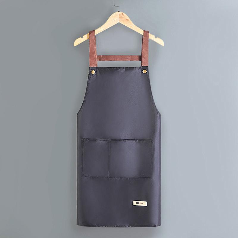 Perfessional Kitchen Apron Women Waterproof Fashion Apron with Pockets Women Taller Waiter Apron Chef Work Uniform