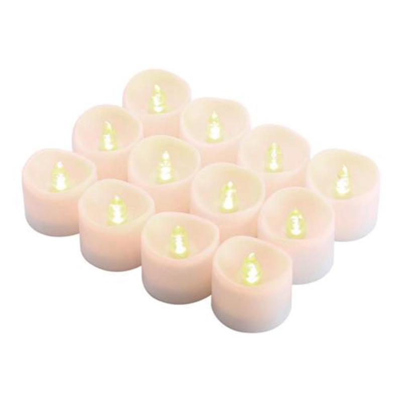 Flameless Flickering LED Tea Lights Home Decoration Electric Candles W// Timer