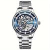 TEVISE Automatic Mechanical Watch for Men Stainless Steel Skeleton Watch Luminous Top Brand Fashion Men Watch