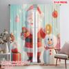 2pcs,2D Plane Printing Curtains Digital Printed Cute Santa Snowman Gifts_a (2) 100% Polyester (without Rod) All Seasons Use for