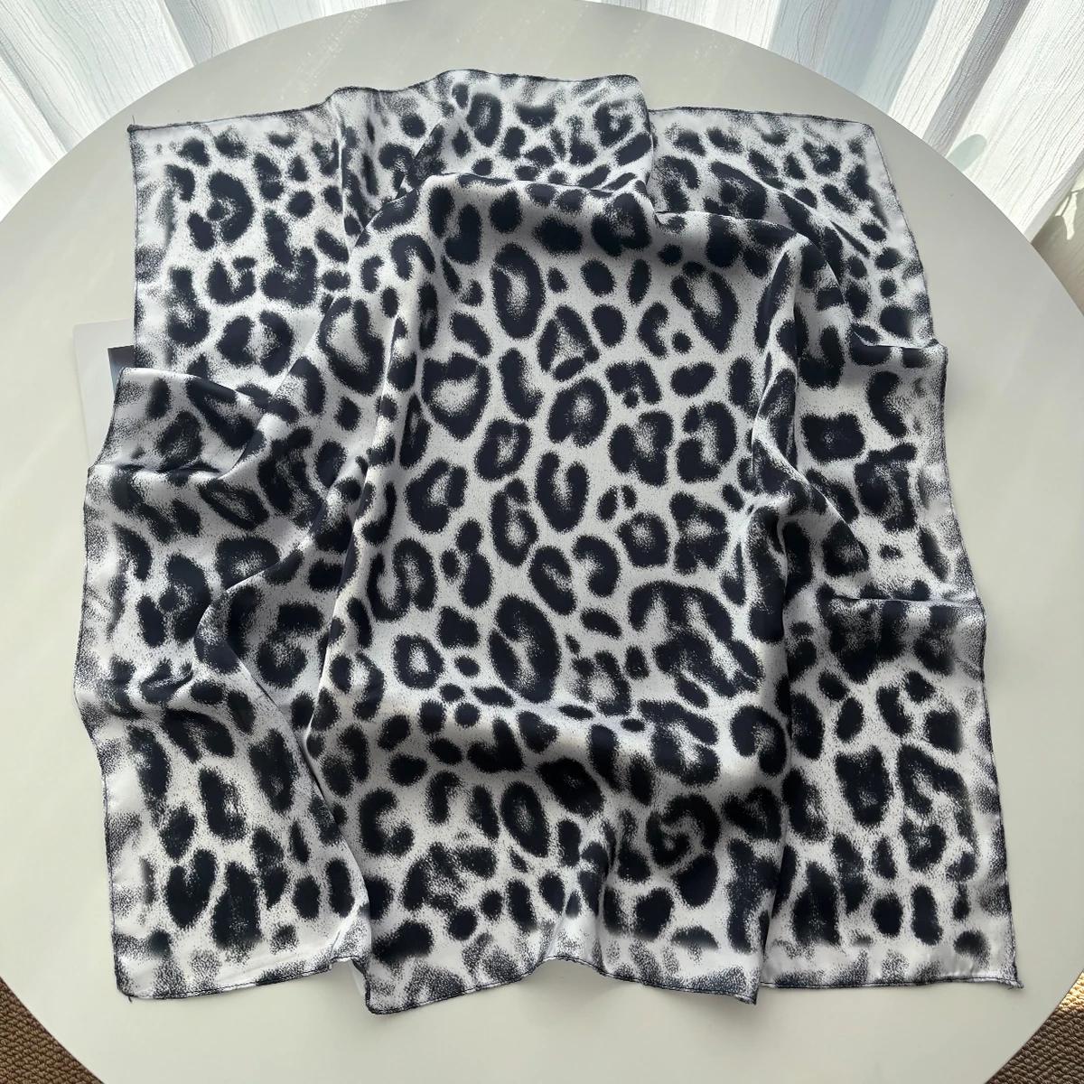 Square Scarf Silk Imitation  Women Print Neckerchief Bandana Lady Shawl Scarves Wrap Head Hair Band Ties