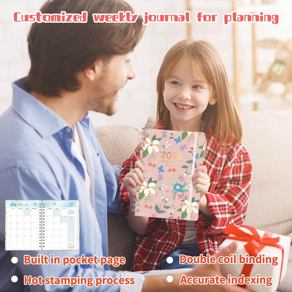 Notebook Daily Planner A5 Coil Schedule Customized Weekly Planner 2025