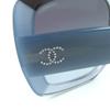Ochelari de soare CHANEL excelenți COCO Mark Ochelari de vedere Gri Negru Gri Transparent Femei 71685A Folosit