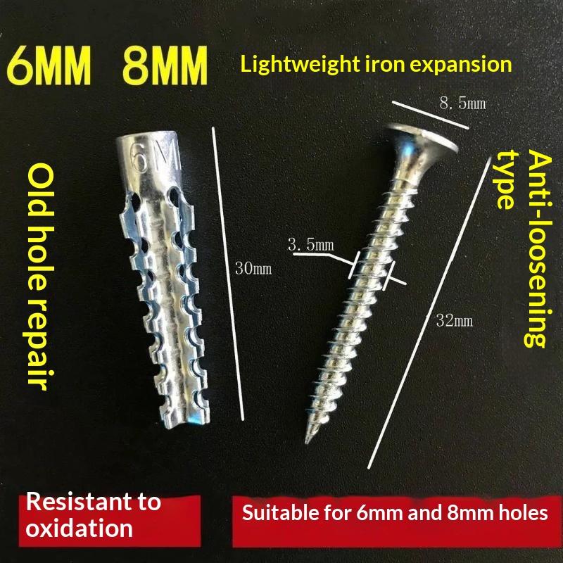 Selbstschneidende Schraube und Dübel-Anker-Set Kohlenstoffstahl Schwerlast Gipskarton Beton Bohrstecker Spreizdübel Befestigungselemente
