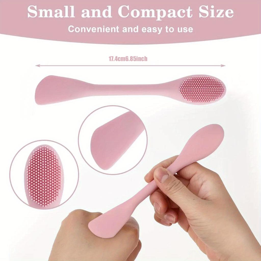 Doppel Kopf Gesichtsmaske Pinsel Silikon Applikator Löffel Spachtel Rührstab Frauen Haut Gesicht Reinigung Pflege Hause Make-Up-Tools