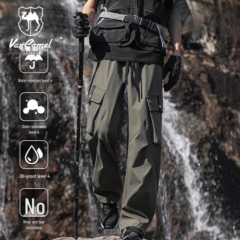 VANCAMEL Men s Spring/Autumn Waterproof Windproof Hiking Cargo Pants 2XL