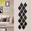 15pcs Mirror Wall Sticker Black Acrylic 3D Teardrop Mirror Wall Art for Living Room Bedroom Decorati