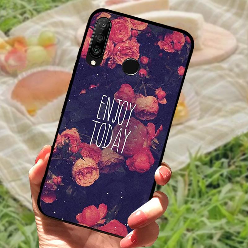 For Huawei P30 Lite Case P30Lite Cover Cute Fashion Cartoon Shockproof Silicone Cases For Huawei Nova 4e Fundas MAR-LX1A Shell