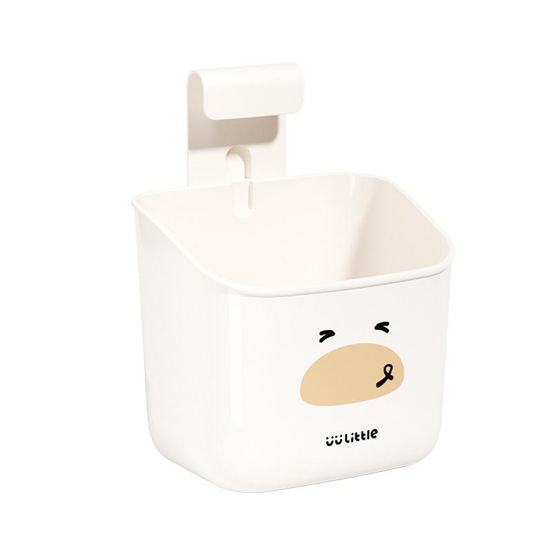 

Коробка для хранения двойного назначения для ванной и кухни, настенная на присосках, без сверления, органайзер для косметики/лука/имбиря/чеснока