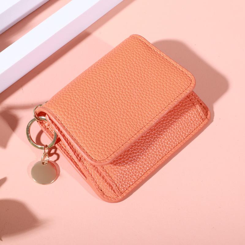Vintage Solid Color Short Wallet, Credit Card Holder Portable Bifold Coin Purse, Women'S Credit Card Holder