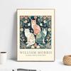 Vintage Cats William Morris Artistic Works Posters and Prints Canvas Printing Wall Art Picture for Living Room Home Decor Gifts
