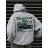 Neuer Original Unrestaurierter Amerikanischer Vintage Auto Print Hoodie Print Kordelzug Kapuze Baumwoll-Sweatshirt Herbst Winter Hoodie für Männer