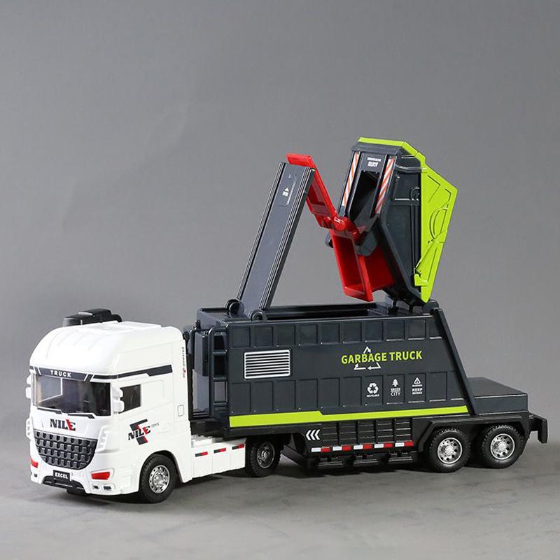 Garbage Truck Toy Press Type Sanitation Truck Model Kids Educational Toy Vehicle For Boys Children Gift
