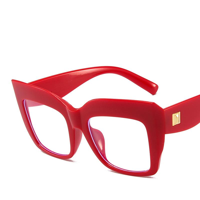 Occhiali da Donna Anti Luce Blu Moda Personalità Retro Montatura Quadrata Grande Occhiali Semplici Studente Quotidiano Pendolarismo Occhiali da Street Style Occhiali