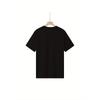 European sizes Men's  T-Shirt - Print Short Sleeve Round Neck, Black/White with White Logo - Breathable Summer Casual Tee for Beach, Music Festivals