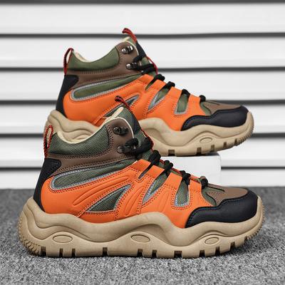 2024 Retro Męskie Sneakersy High Top Gruba Podeszwa Oddychające Sneakersy na Platformie Męskie Buty Sportowe Casual Designerskie Masywne Sneakersy Męskie