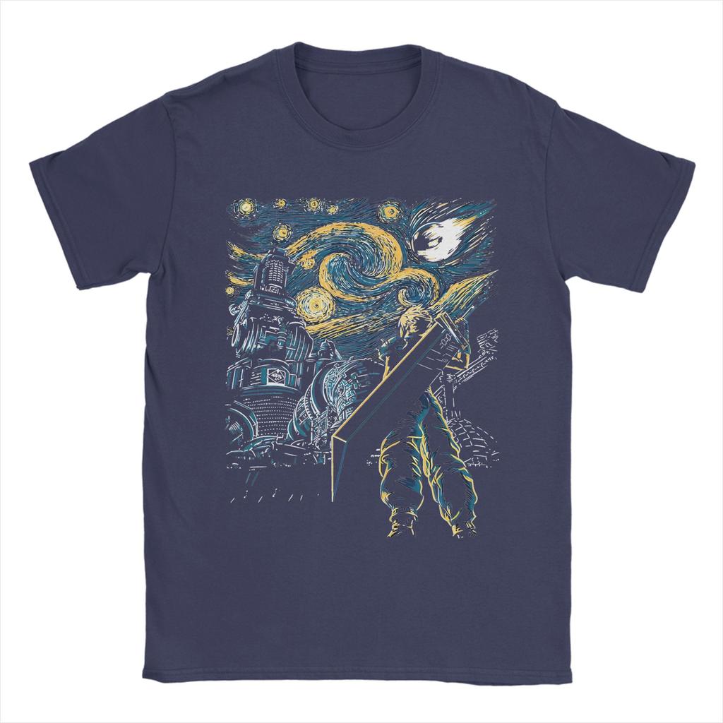 Unisex Chibi Cloud No Coffee No Workee Final Fantasy T Shirt Cotton Tops Vintage Short Sleeve Crewneck Tees Summer TShirt