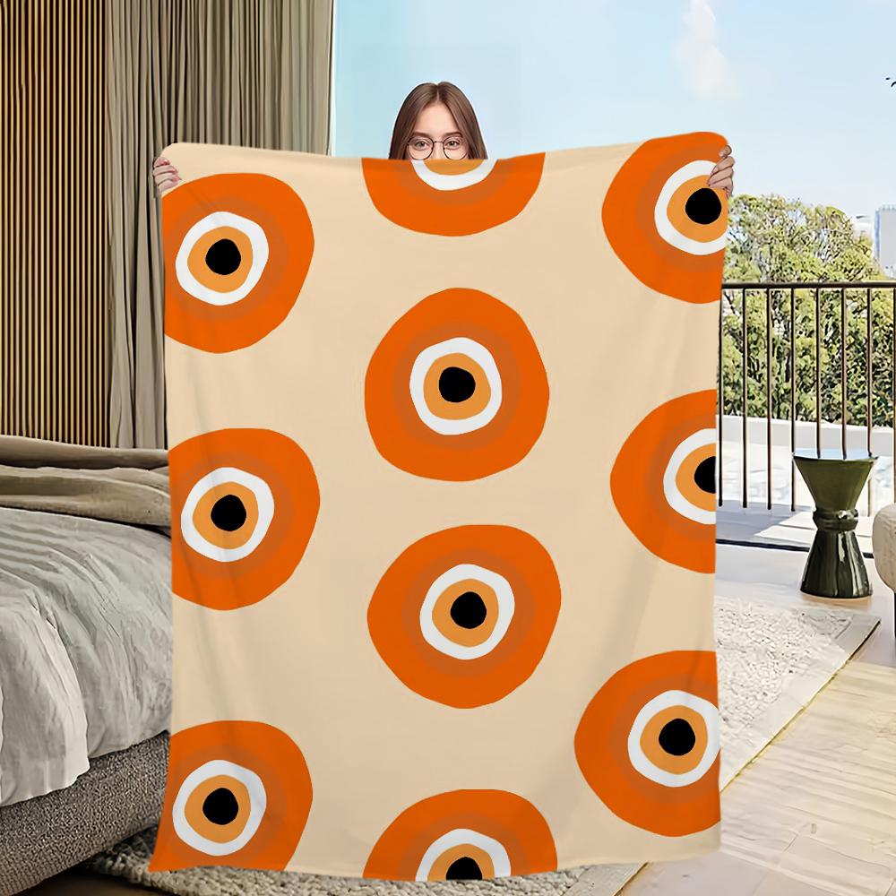 Blanket Flannel Warm Comfort Soft Plush Color Blanket For Sofa Evil Living Room Office Bedroom Travel Eye Gift