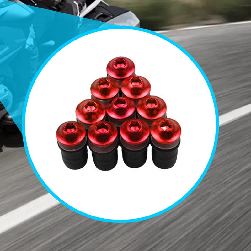 Motorcycle Bolt Kit Fairing Kit 5mm Windscreen Screws Nuts Fairing Bolt Kit Screws Fasteners 10pcs Replacement M5 Bolts & Nuts