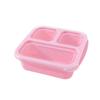 Three Compartment Wheat Straw Bento Box for Fruit, Snacks, and Pastries - Fresh-Keeping and Portable for Outdoor Travel Lunches